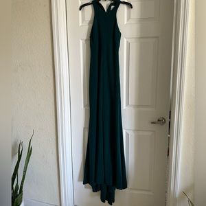Green Vera Wang wedding guest dress